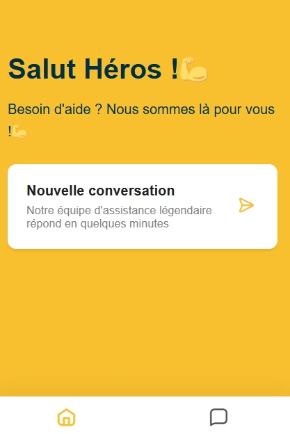 Hercules Casino support client mobile avec nouvelle conversation